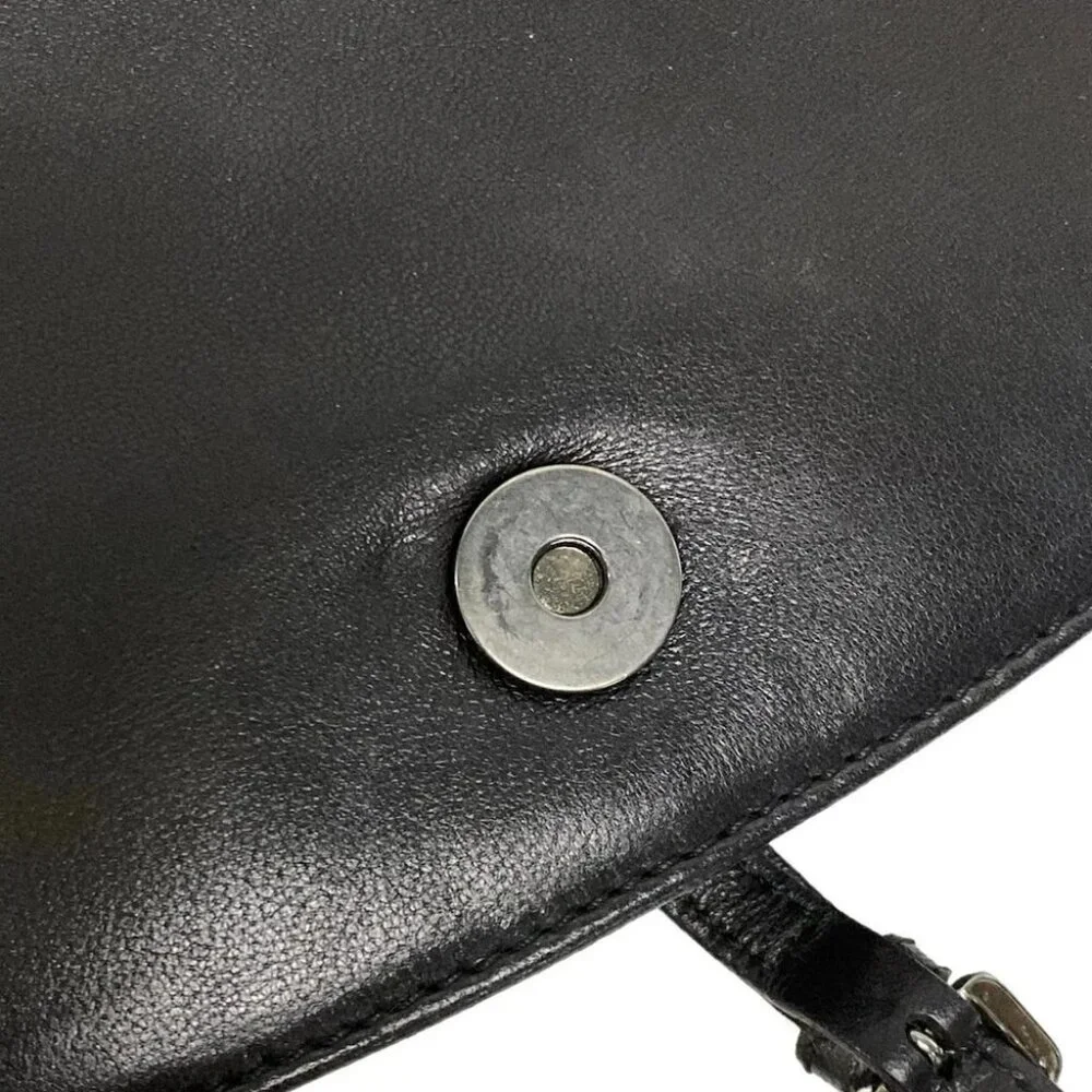 DIOR/ChristianDior Admit It - Black Leather Chemical Fiber Shoulder Bag - Picture 10 of 15